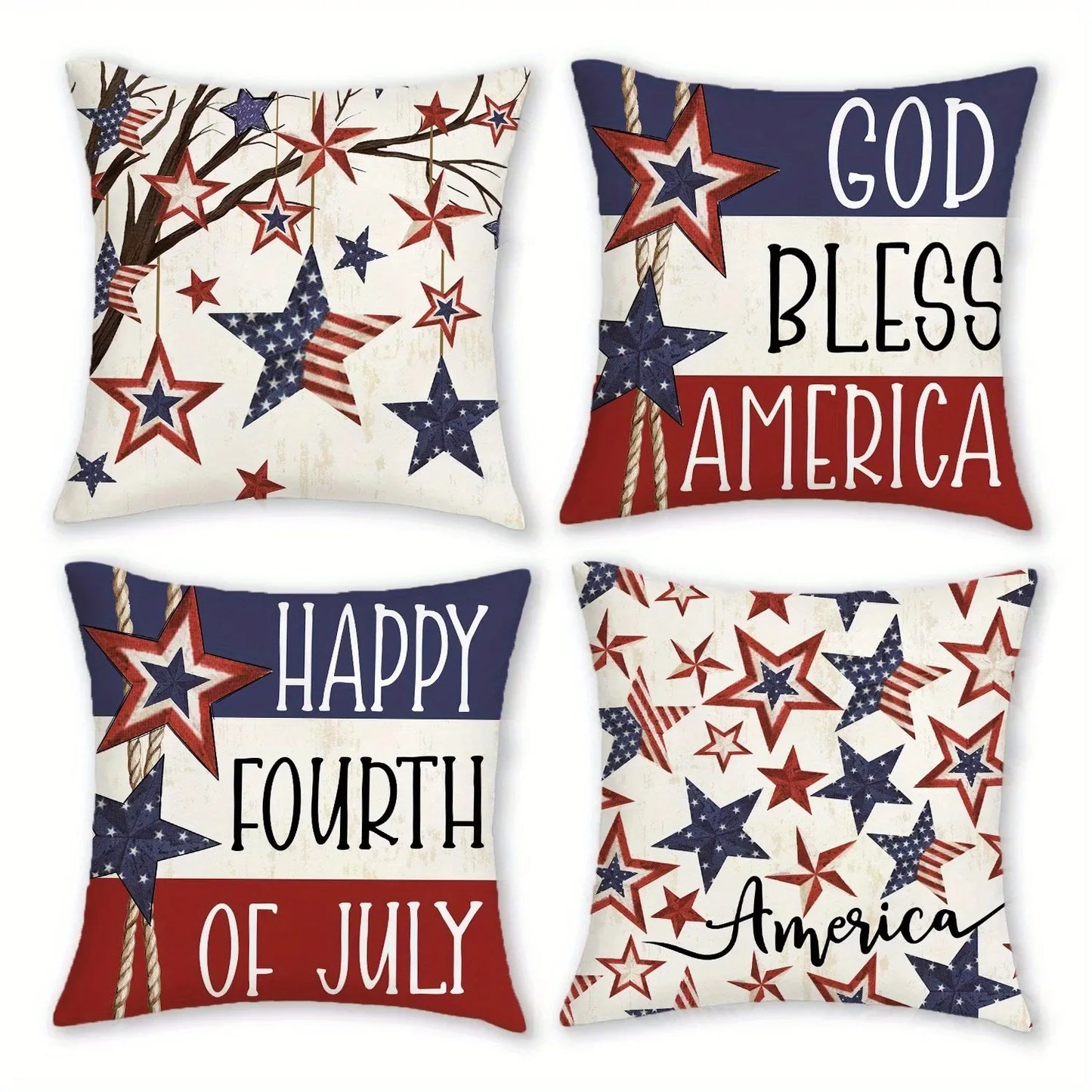 4th of July Pillow Cover