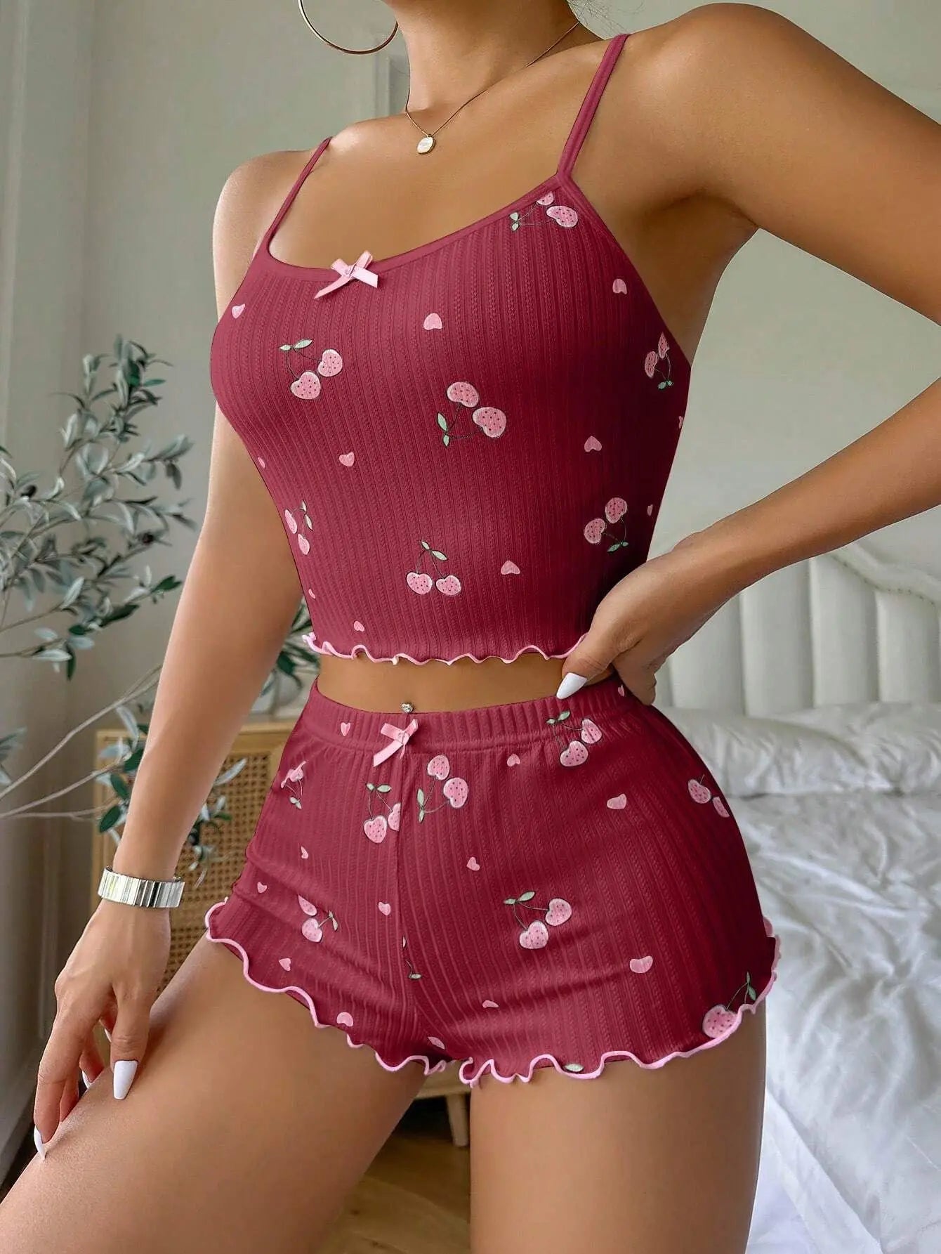 Women's Round Neck Nightwear Set