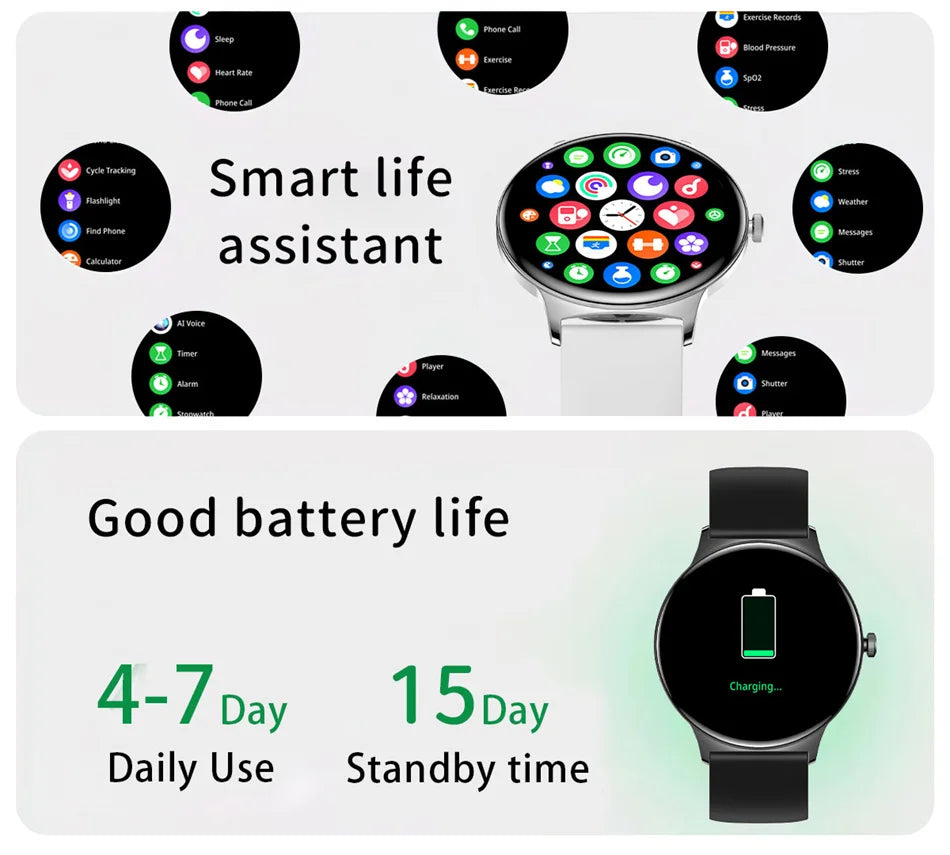 V89 AMOLED Smartwatch for Women – Slim, Stylish & Bluetooth Calling