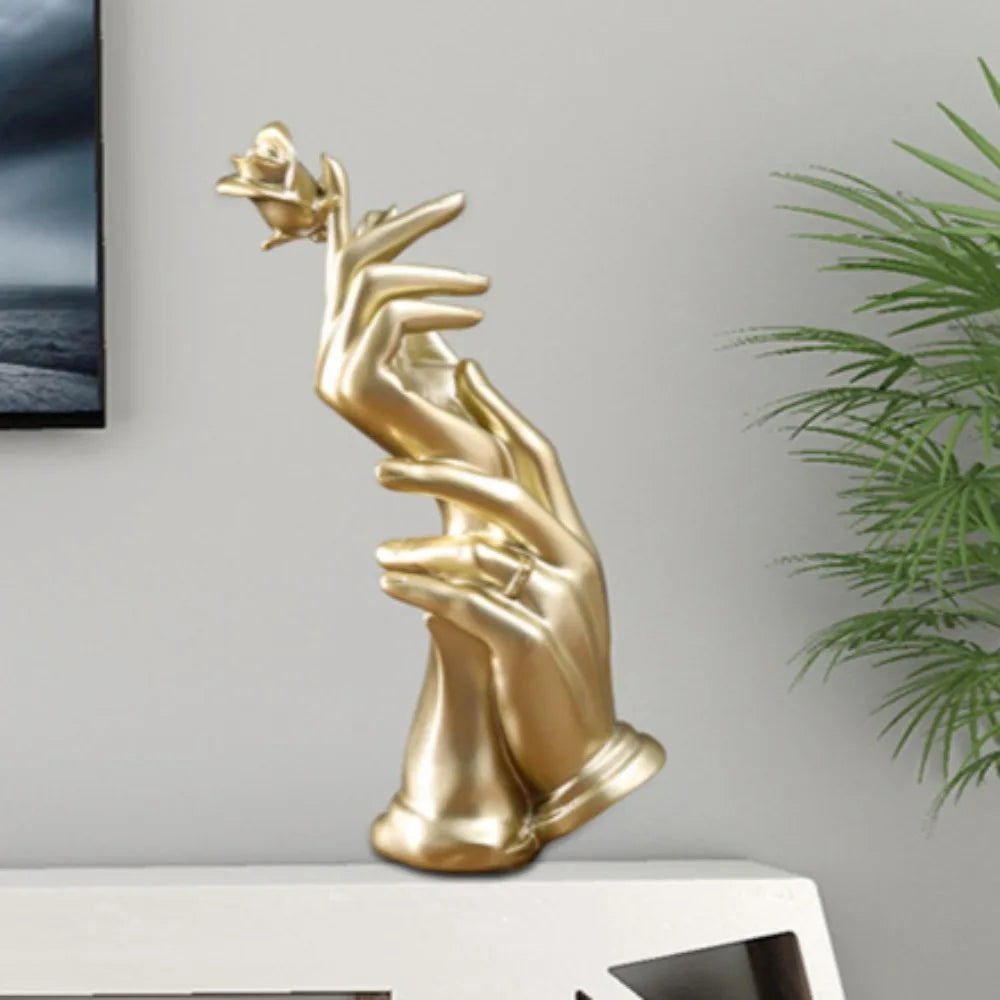 Nordic Hand Rose Sculpture