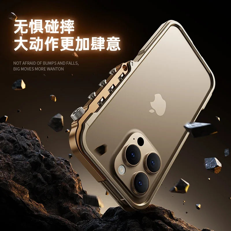 Luxury Aluminum Metal Bumper Frame for iPhone 15 & 16 Series