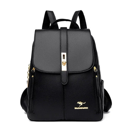 Women Leather School Bookbag