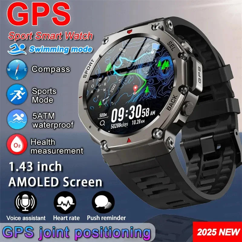 T-Rex 3 Military GPS Smartwatch – Rugged & Waterproof