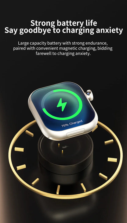 Luxury On-Wrist Smartphone | 1380mAh Battery | Fitness, Calls, Compass, SIM Support