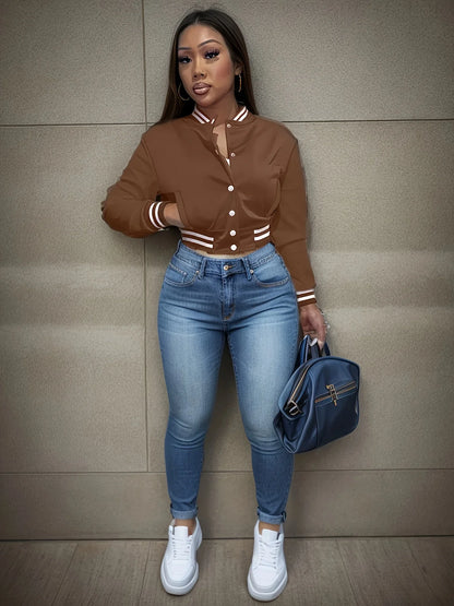 Women's Casual Baseball Jacket