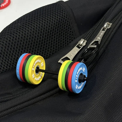 Silicone Gym Dumbbell Keychain