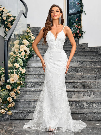 Sleeveless White Mermaid Dress