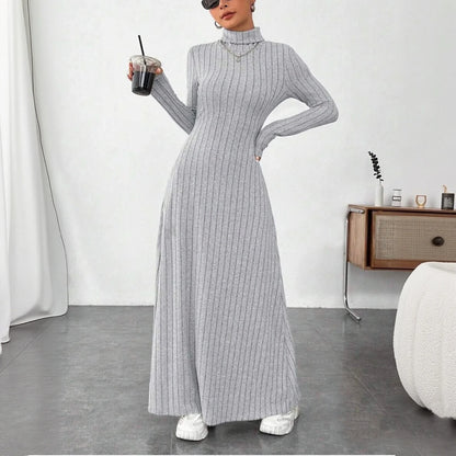 Turtleneck Knit Maxi Dress
