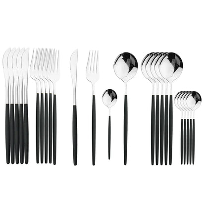 24Pcs Stainless Flatware Set