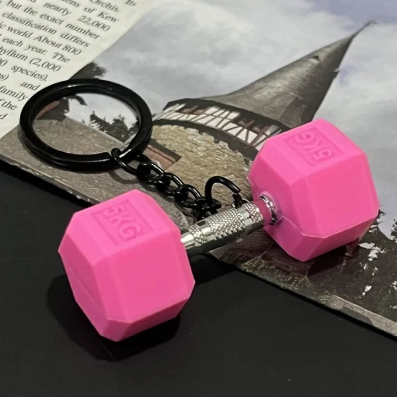 Silicone Gym Dumbbell Keychain