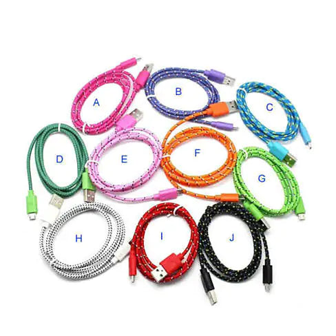 MICRO USB 10ft Braided Nylon Super Strong